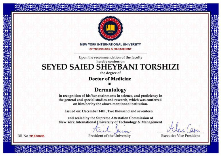 Dermatology cert